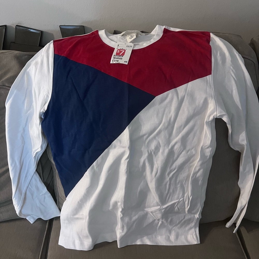 H&M Long Sleeve Abstract Shirt